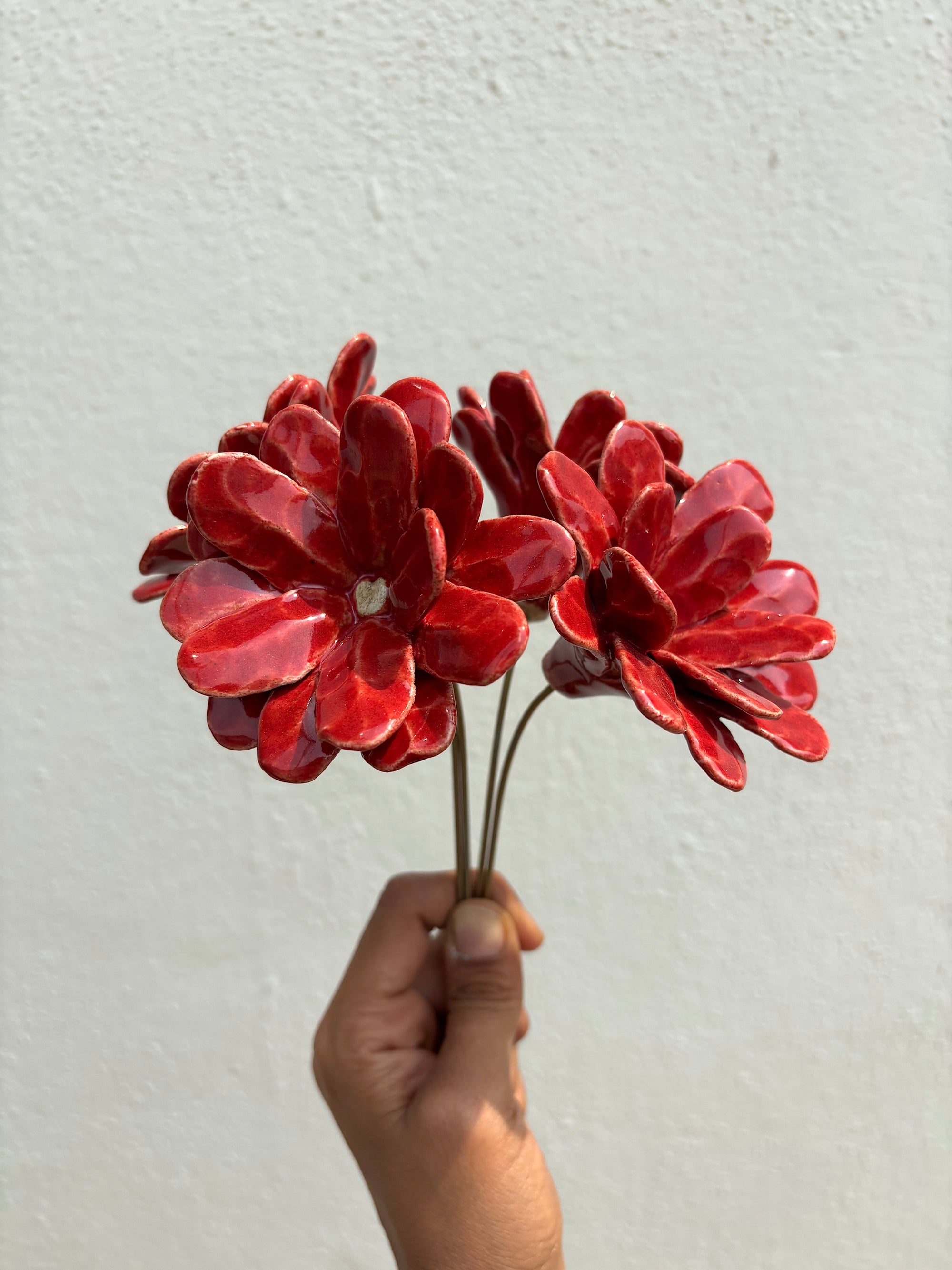 Soft Flame Red - Single Flower Stem