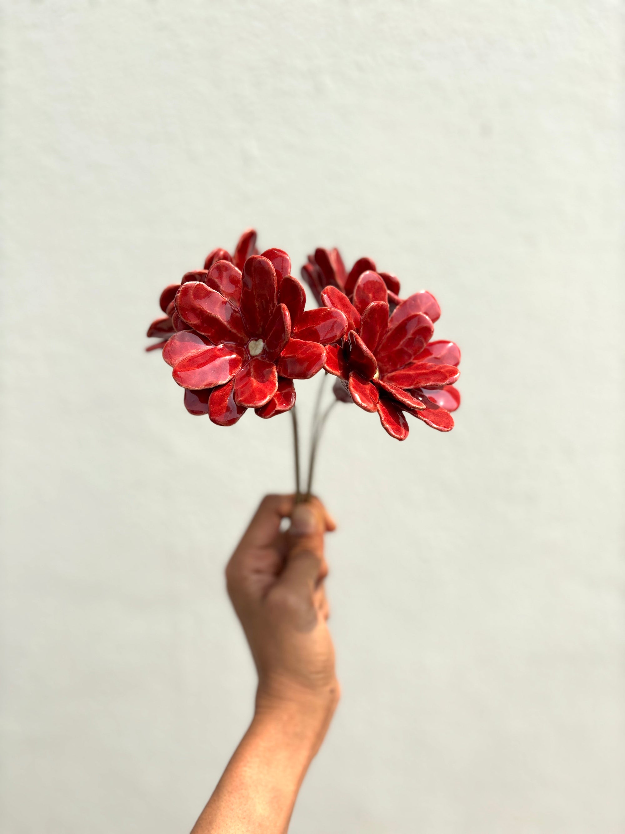 Soft Flame Red - Single Flower Stem