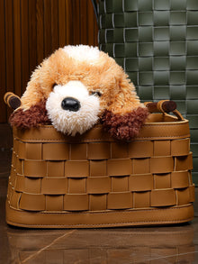 Soiree Leather Basket - Brown Large