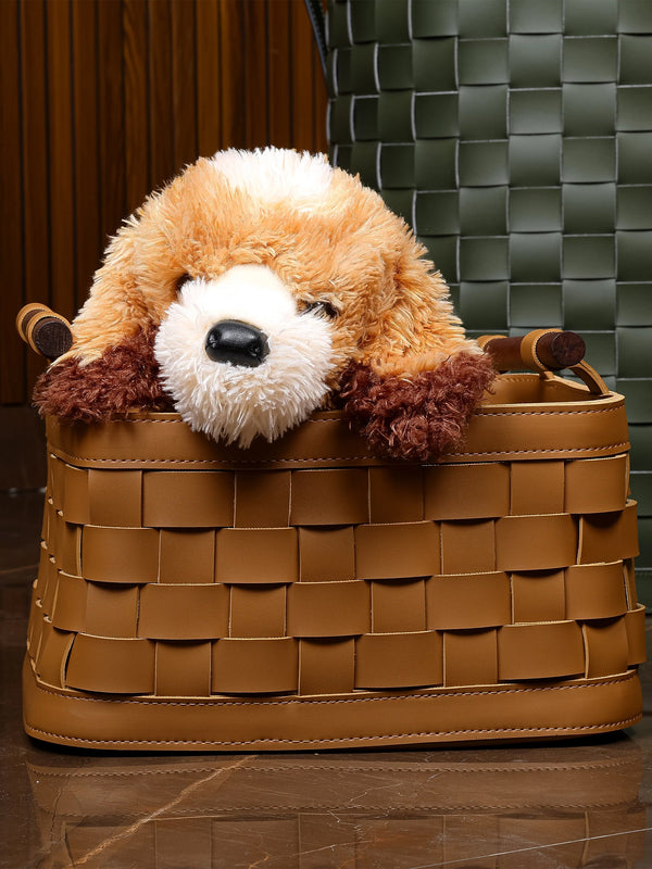 Soiree Leather Basket - Brown