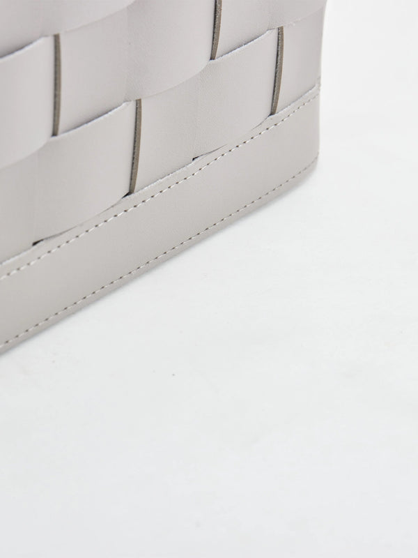 Soiree Leather Basket - Grey