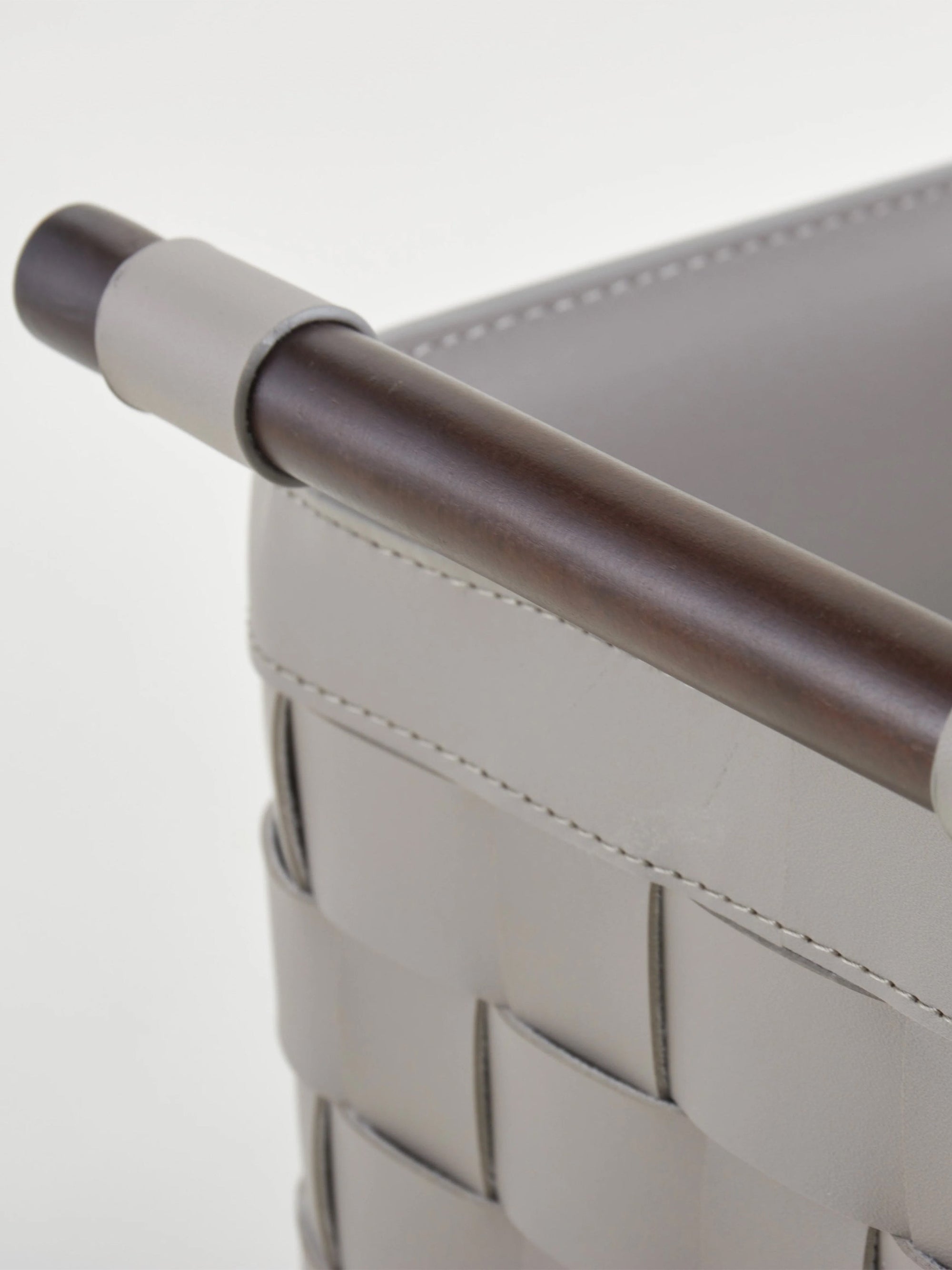 Soiree Leather Basket - Grey