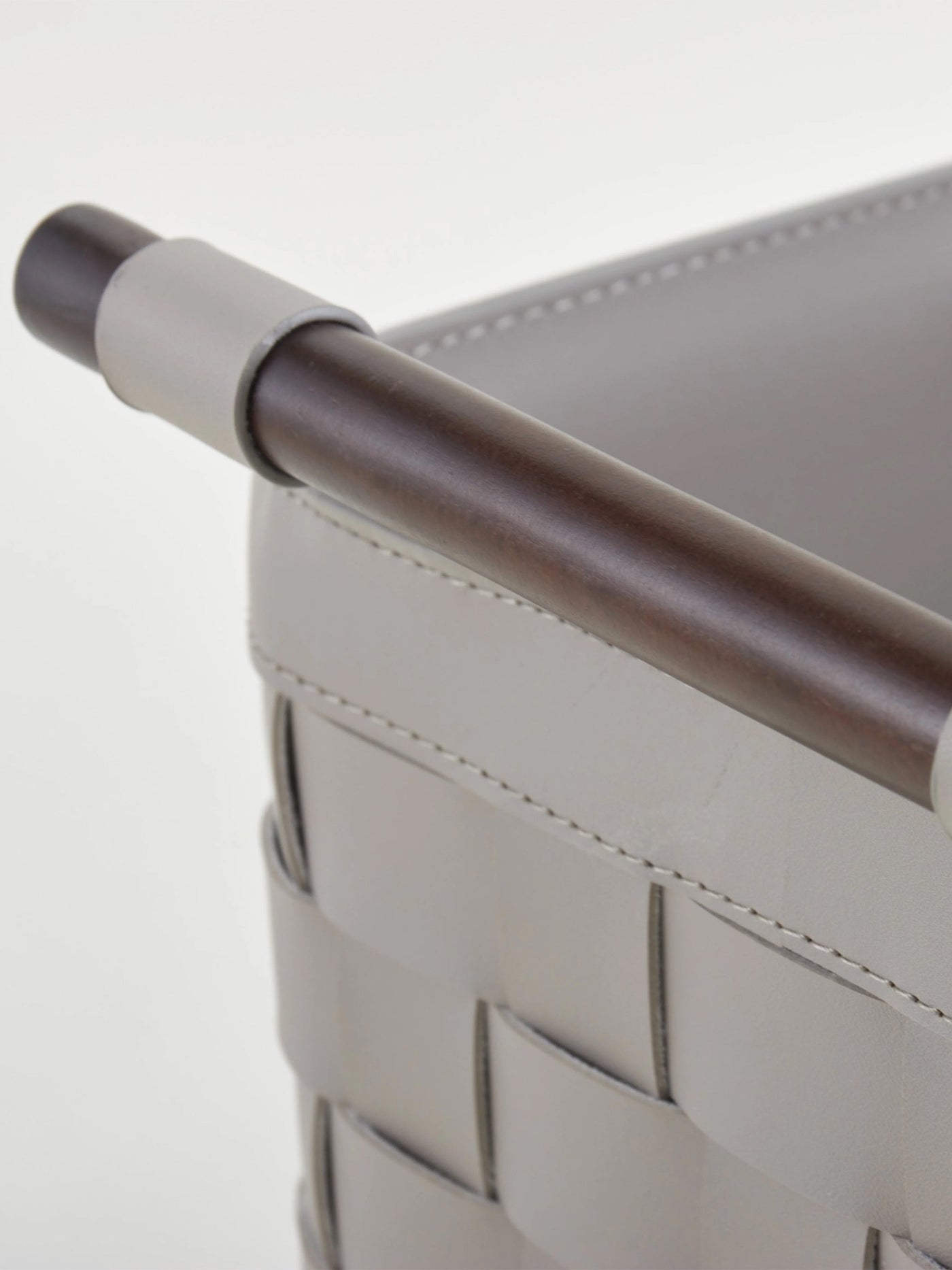 Soiree Leather Basket - Grey