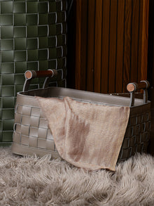 Soiree Leather Basket - Grey