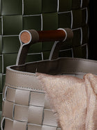 Soiree Leather Basket - Grey