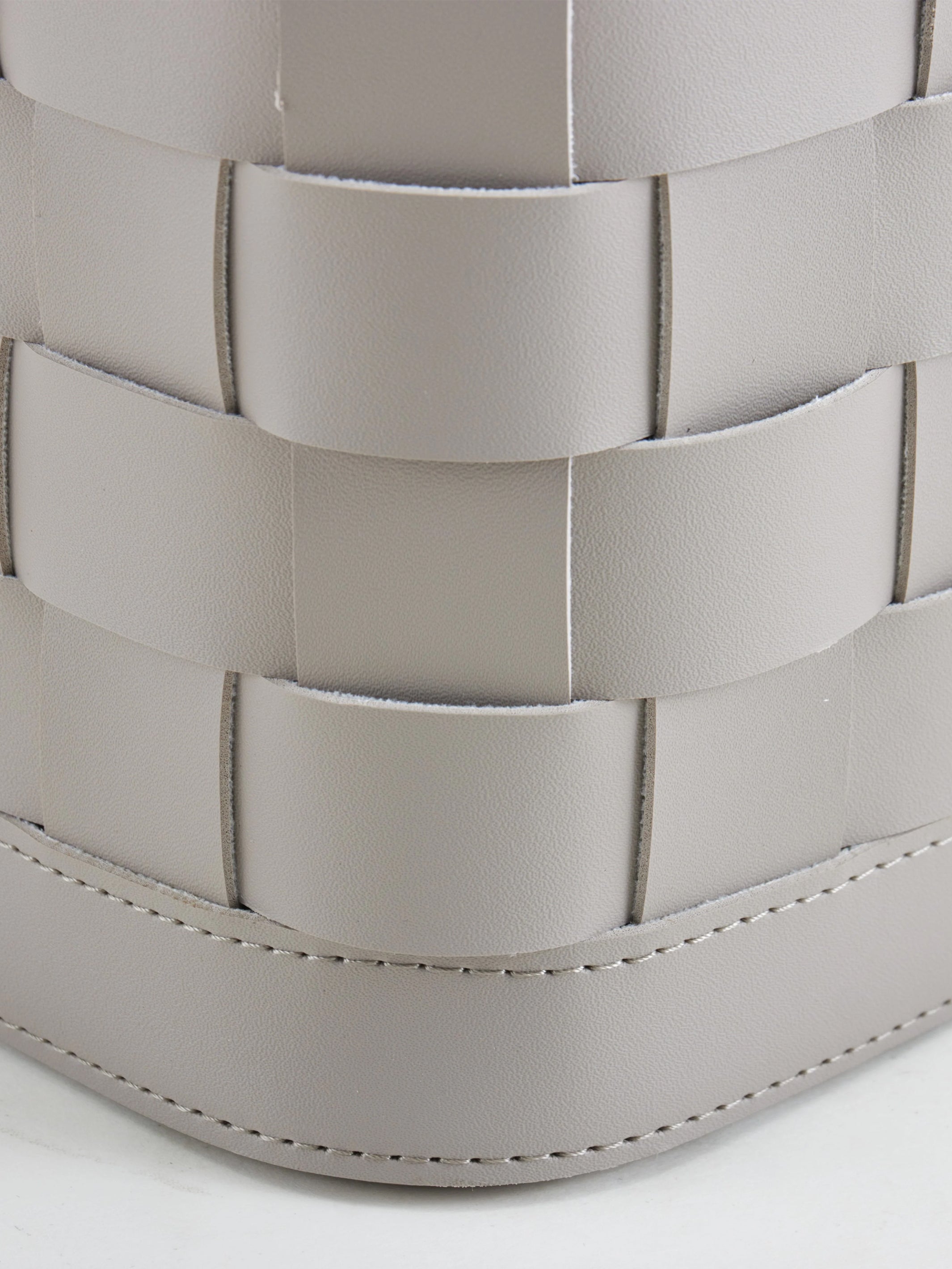 Soiree Leather Basket - Grey