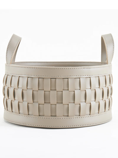 Soiree Round Leather Basket