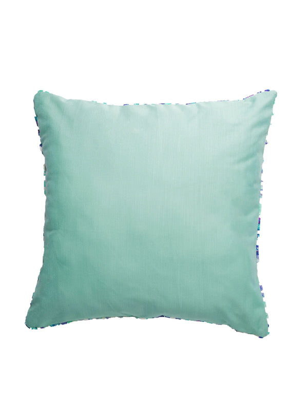 Cushion Cover - Sprig Turquoise with Katha Stich