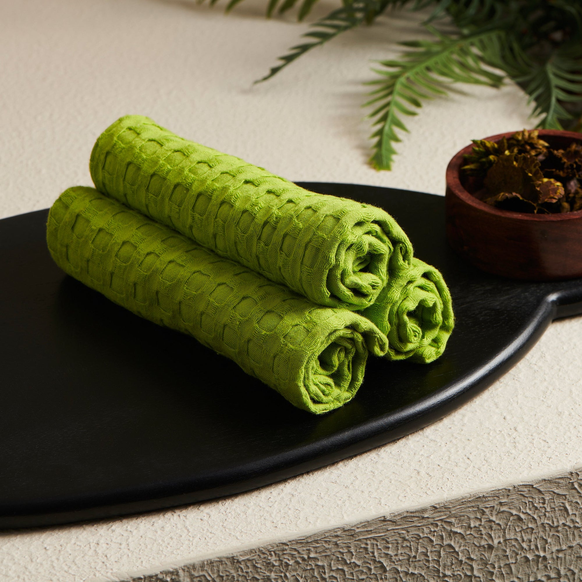 Spring | Cotton | Waffle | Face Towels - Set of 2