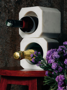 Square Marble Wine Bottle Holder
