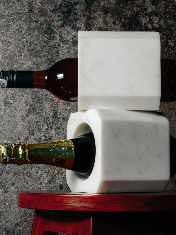 Square Marble Wine Bottle Holder