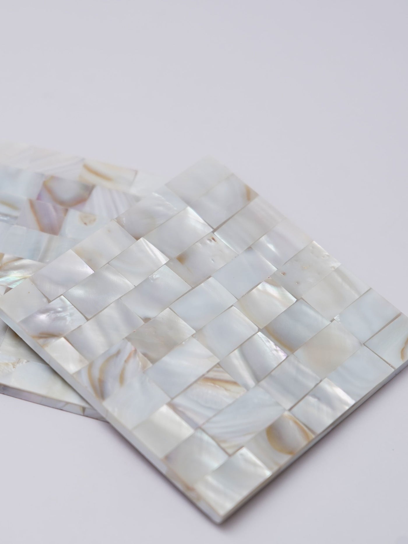 Square Coaster Set of 2 - Mother of Pearl