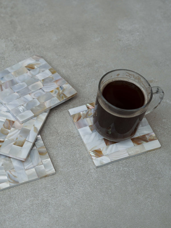 Square Coaster - Mother of Pearl