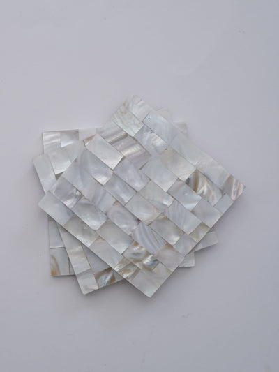 Square Coaster Set of 4 - Mother of Pearl