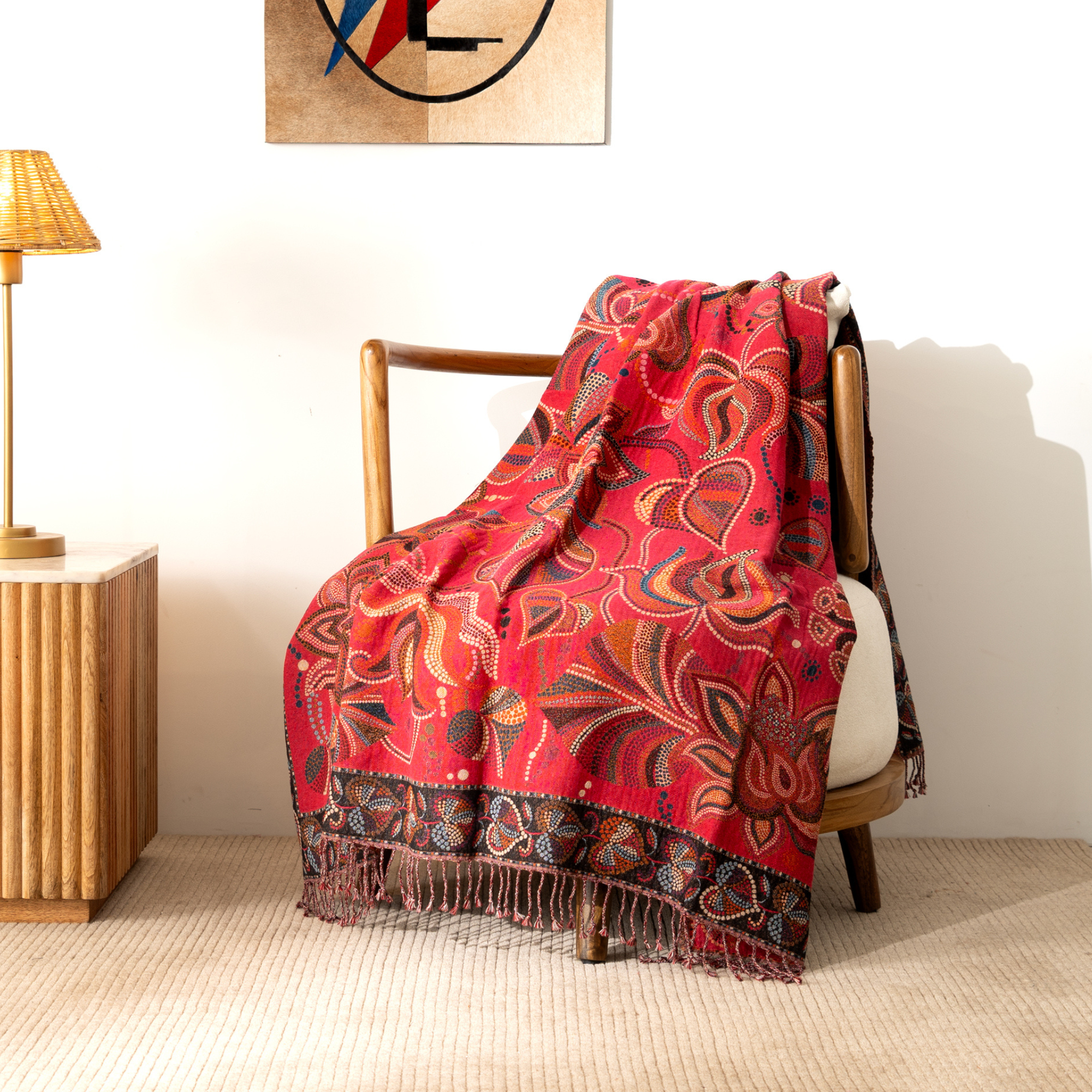 Crimson Whisper Throw