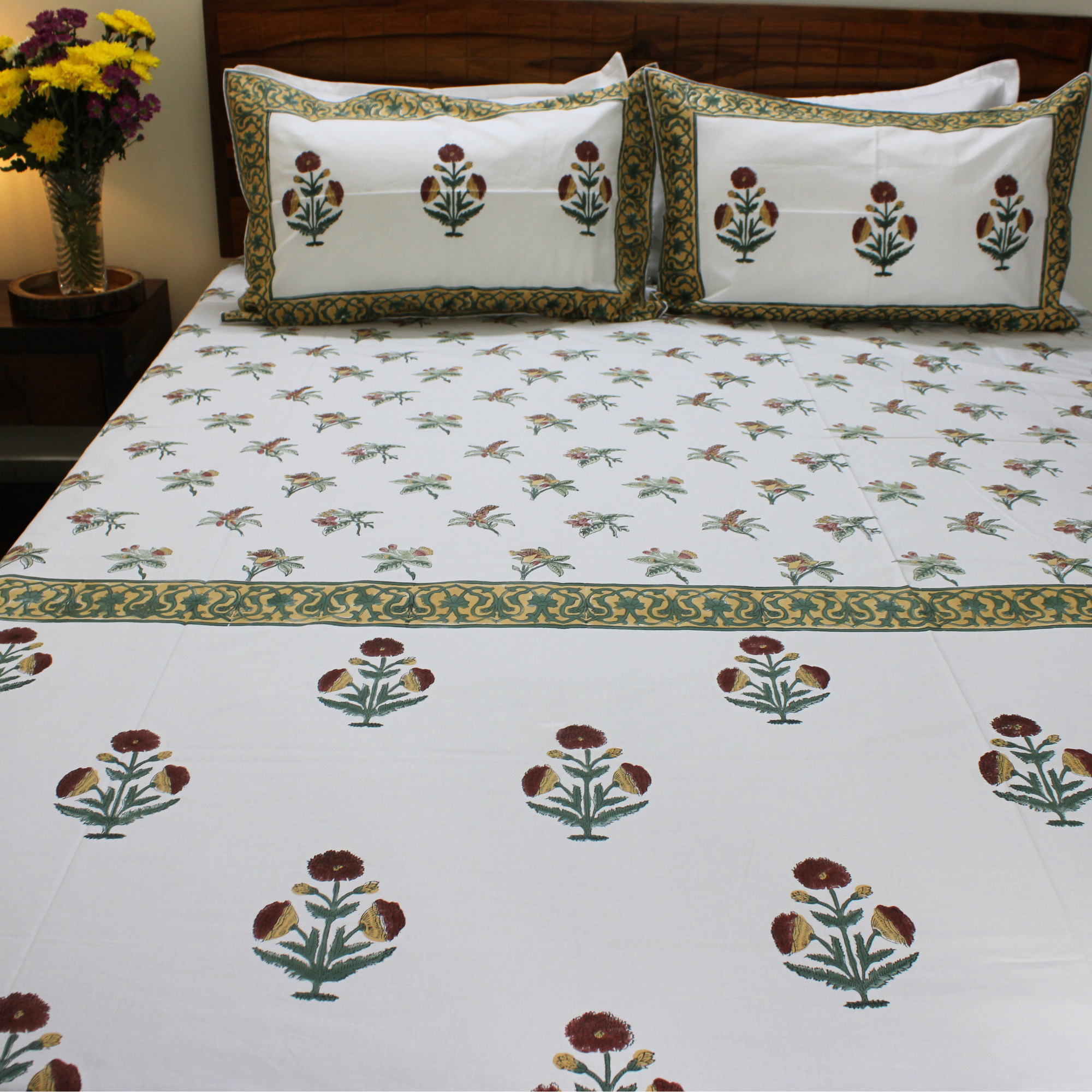 Anandbagh Handblock Bedsheet
