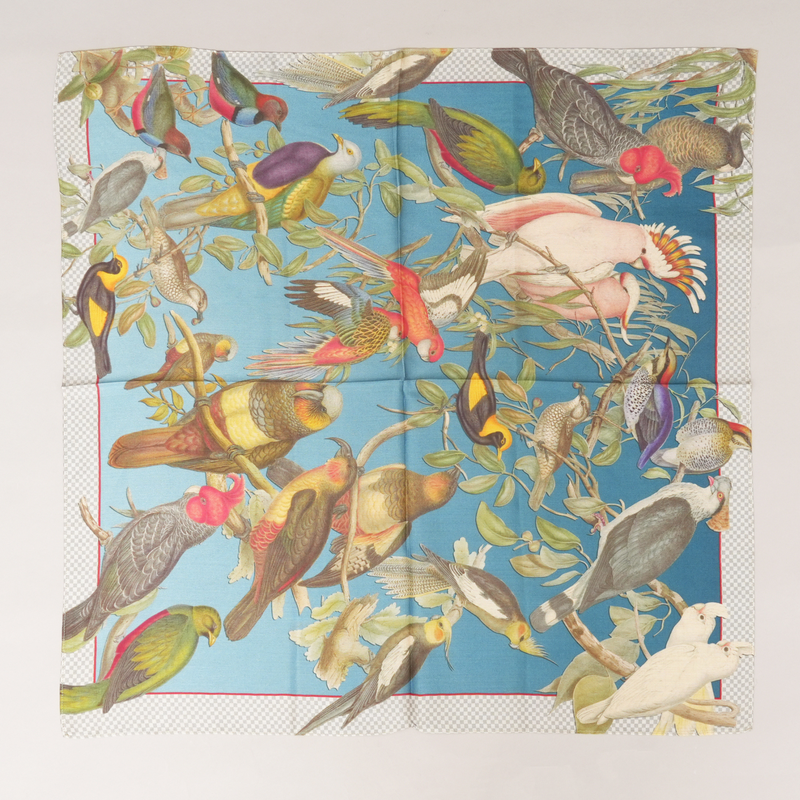 Aviary Reverie-Mulberry Silk Scarf
