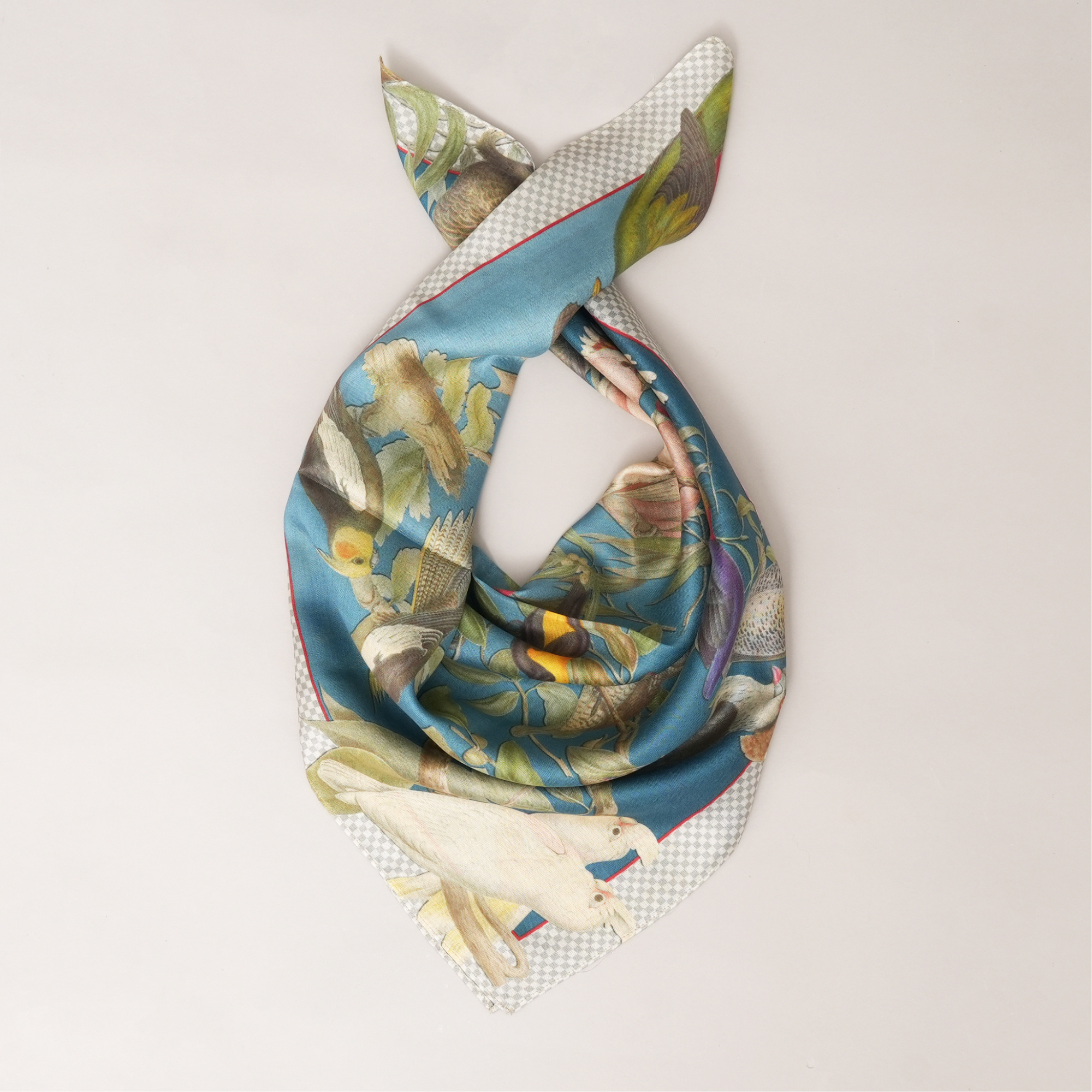 Aviary Reverie-Mulberry Silk Scarf