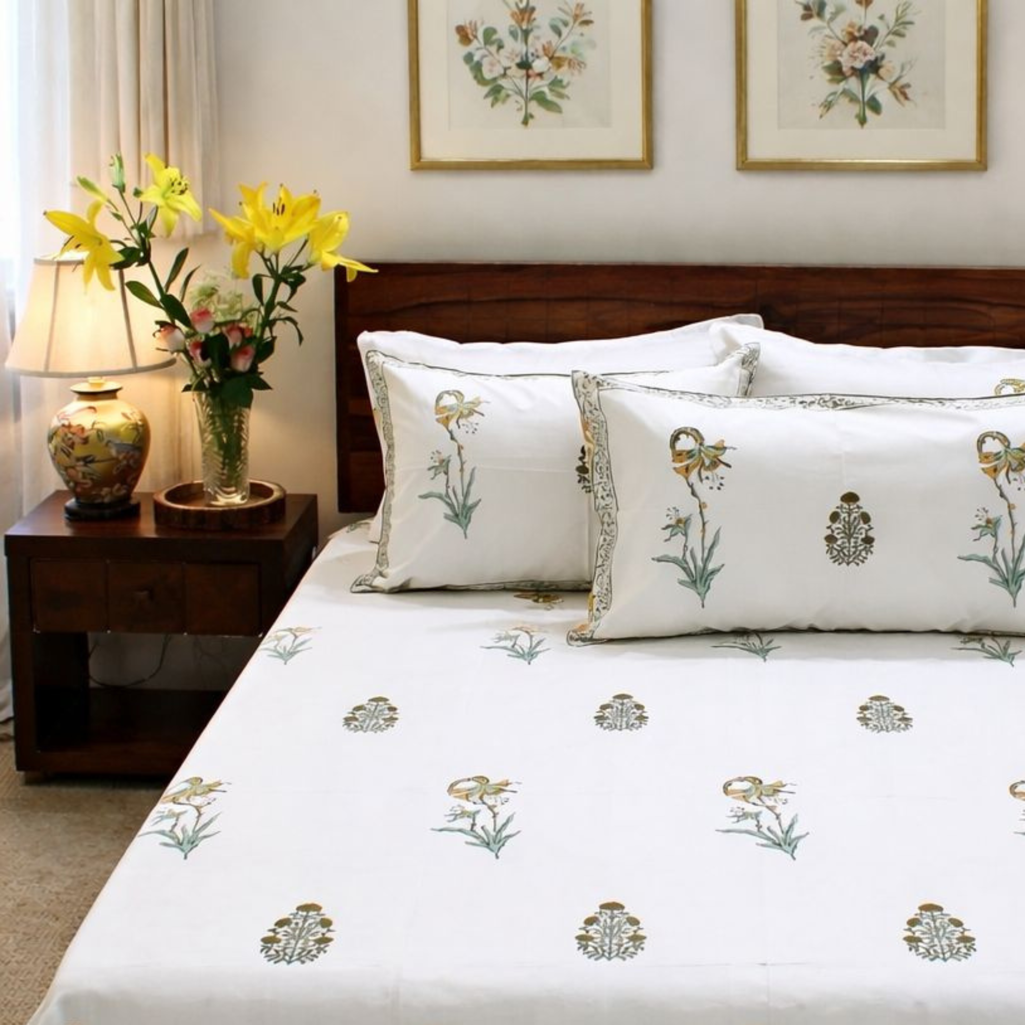 Anandbagh Handblock Bedsheet