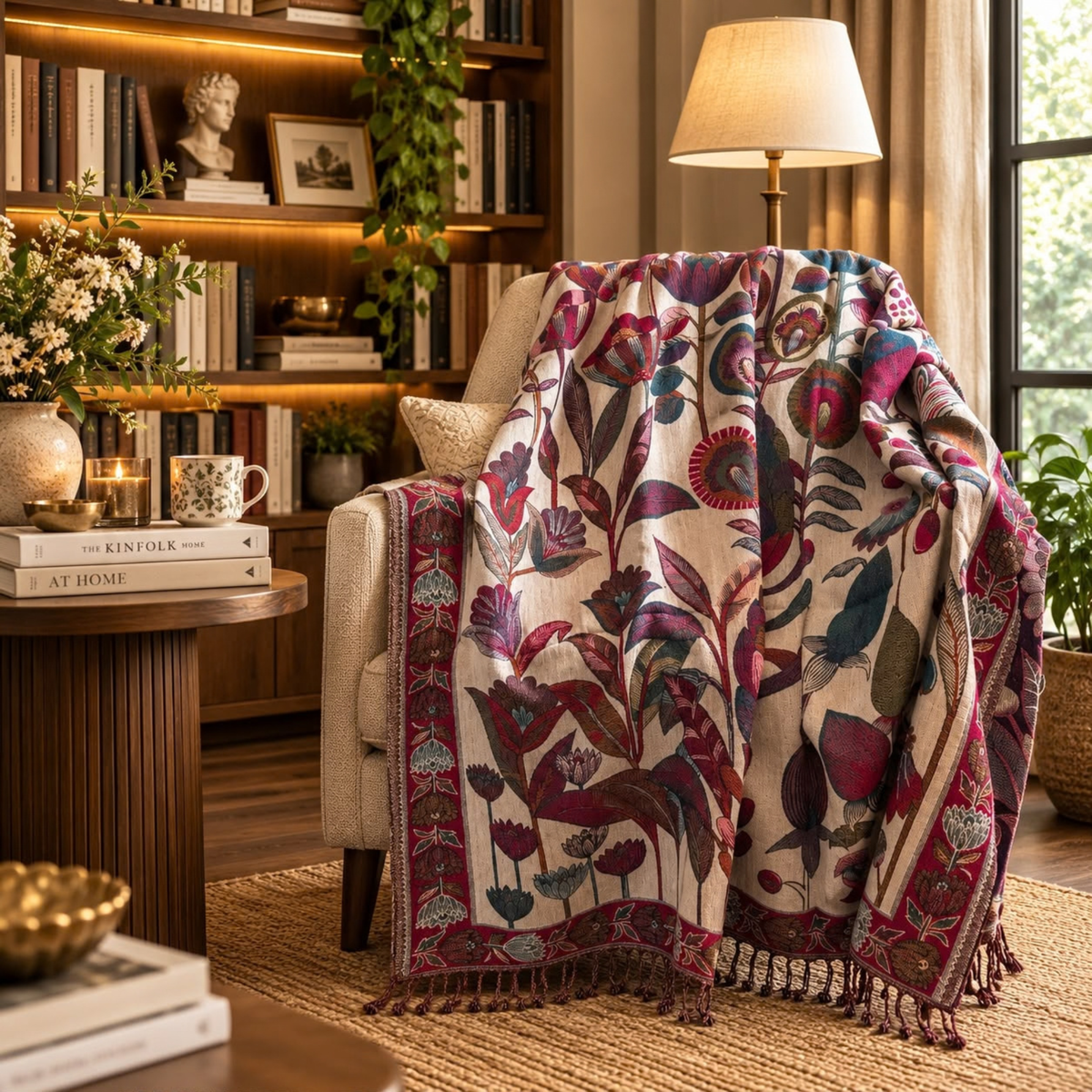 Whispering Blooms Throw