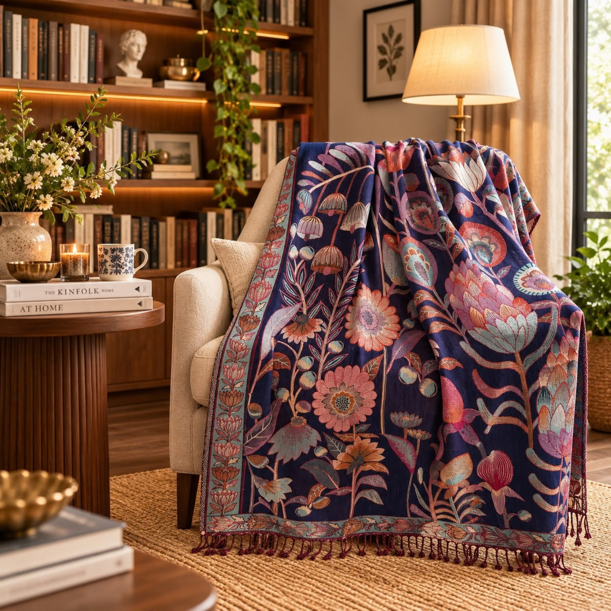 Whispering Blooms Throw