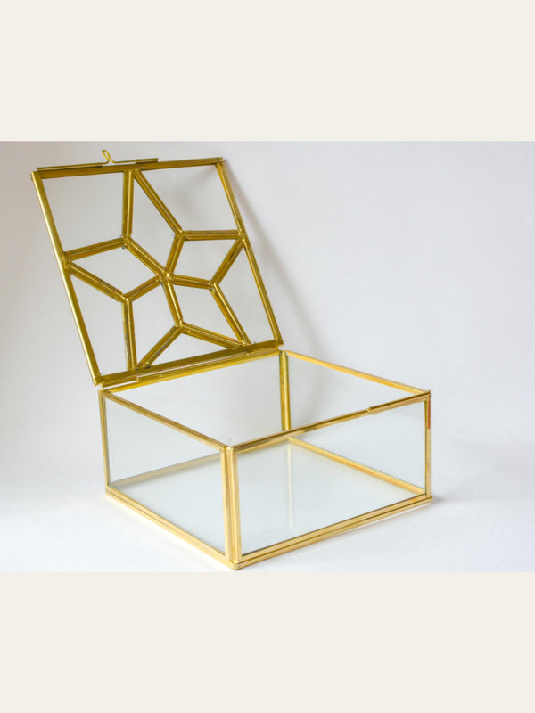 Star Antique Glass Jewelry Box