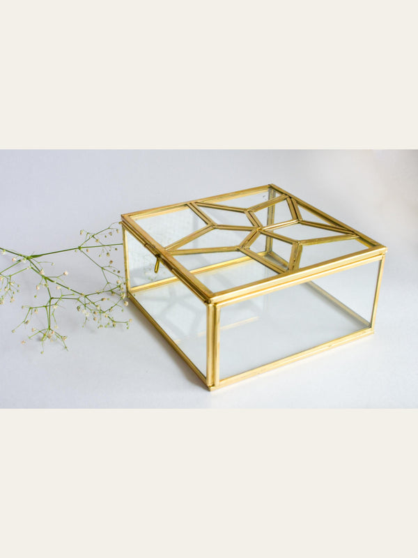 Star Antique Glass Jewelry Box