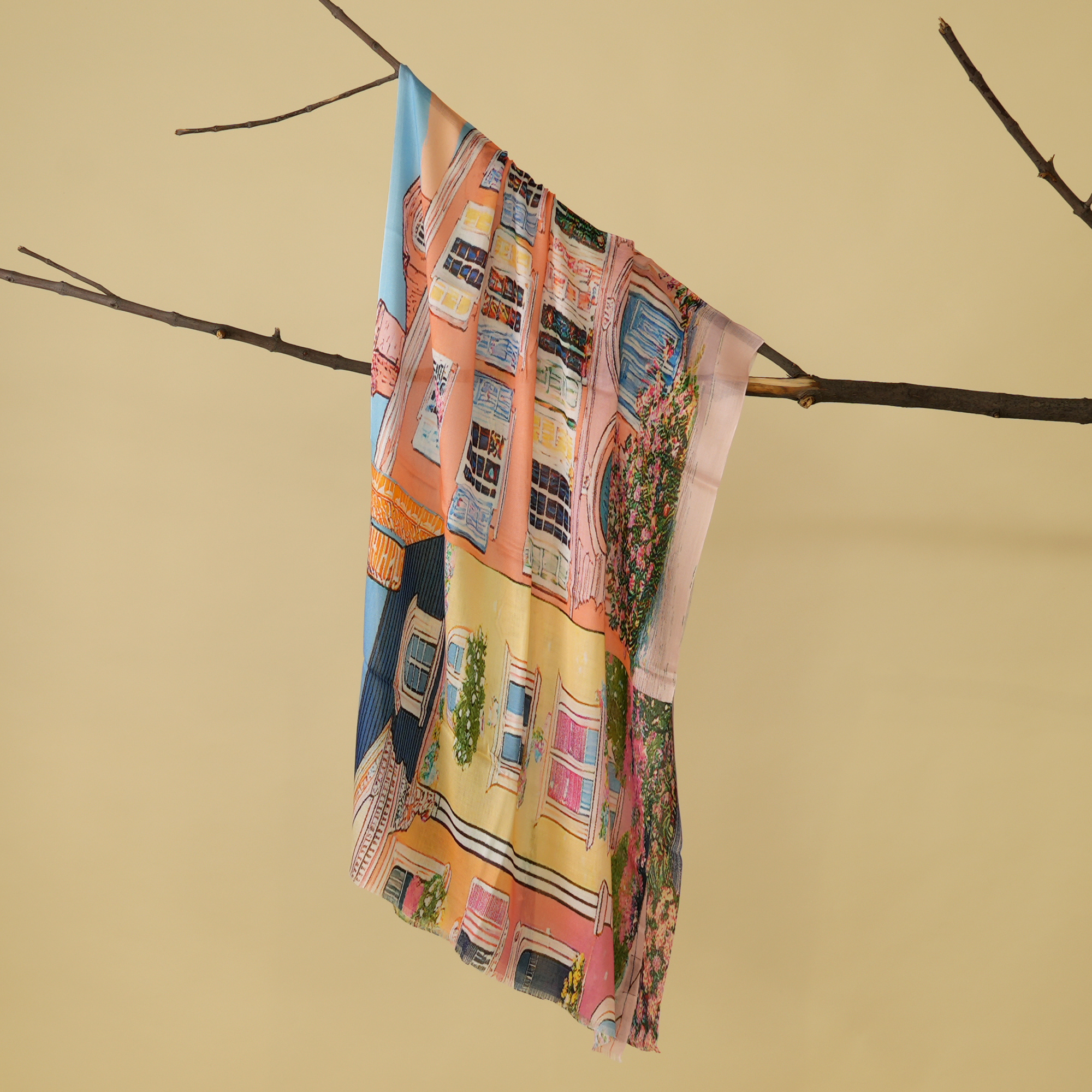 Mediterranean Mornings Bamboo Modal Stole