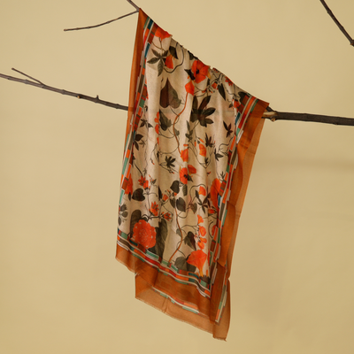 The Scarlet Bloom Bamboo Modal Stole