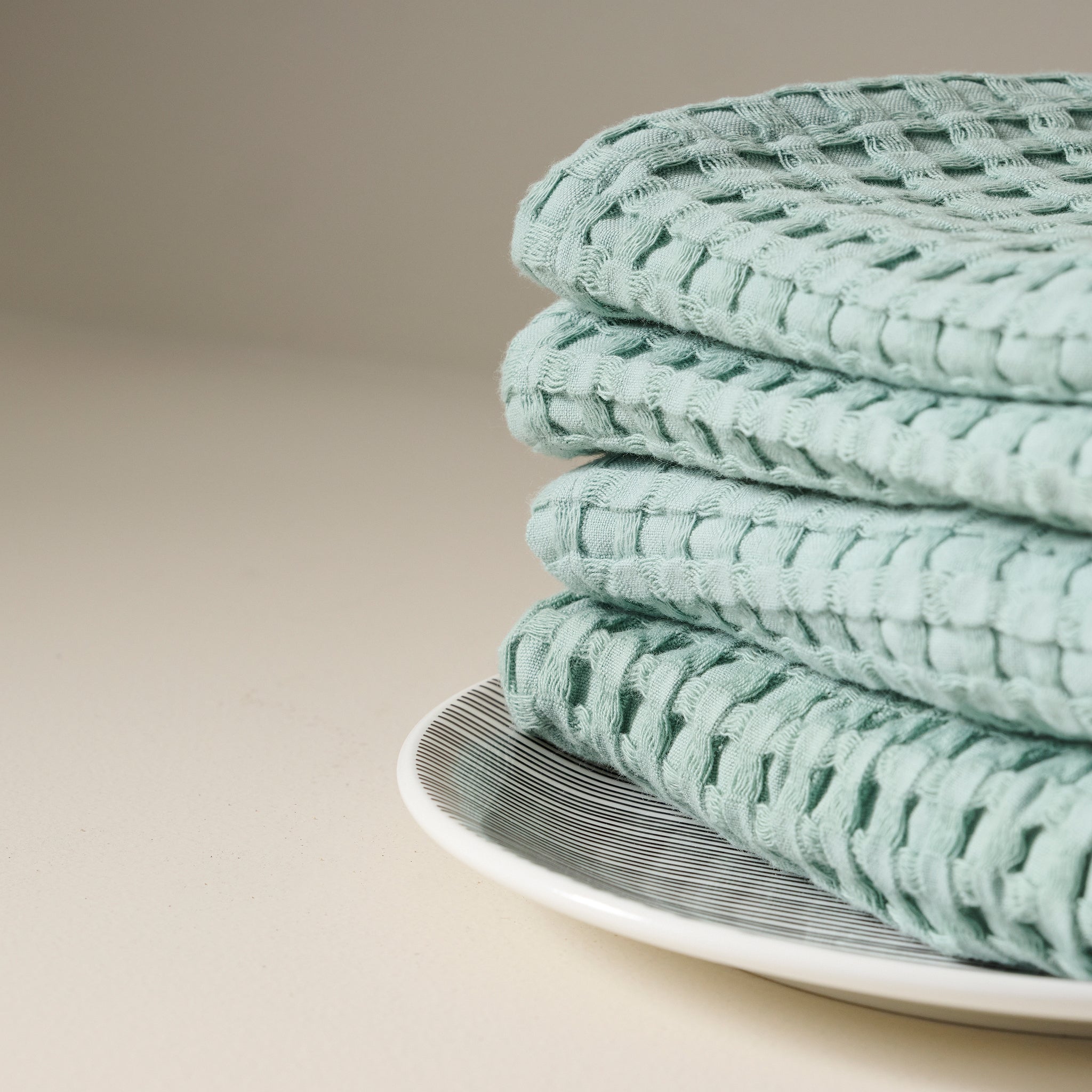 Stone Blue | Cotton | Waffle | Face Towels - Set of 2