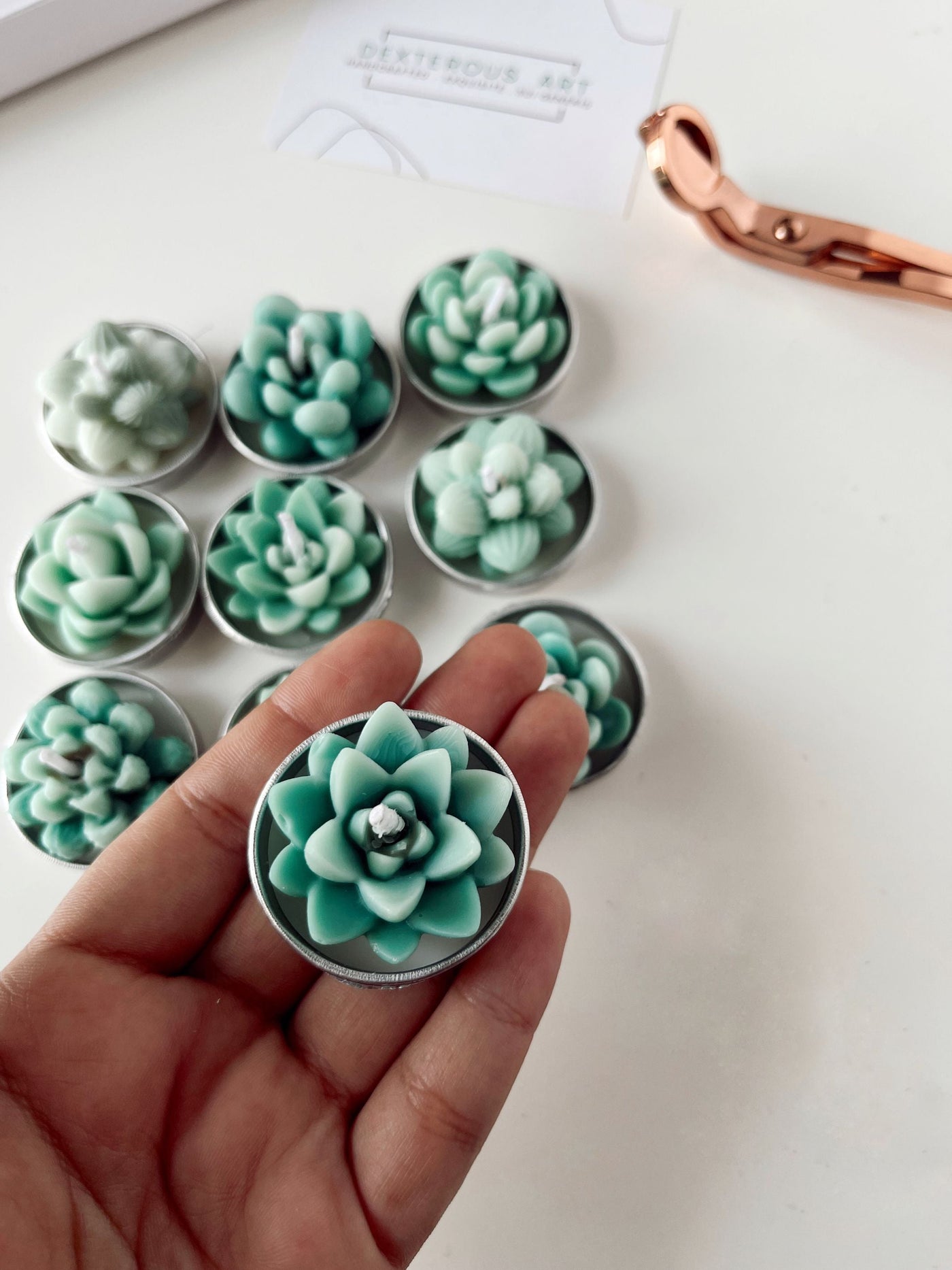 Succulent Tealight Candles