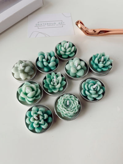 Succulent Tealight Candles