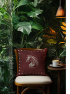 Sultan Ruby Velvet Cushion