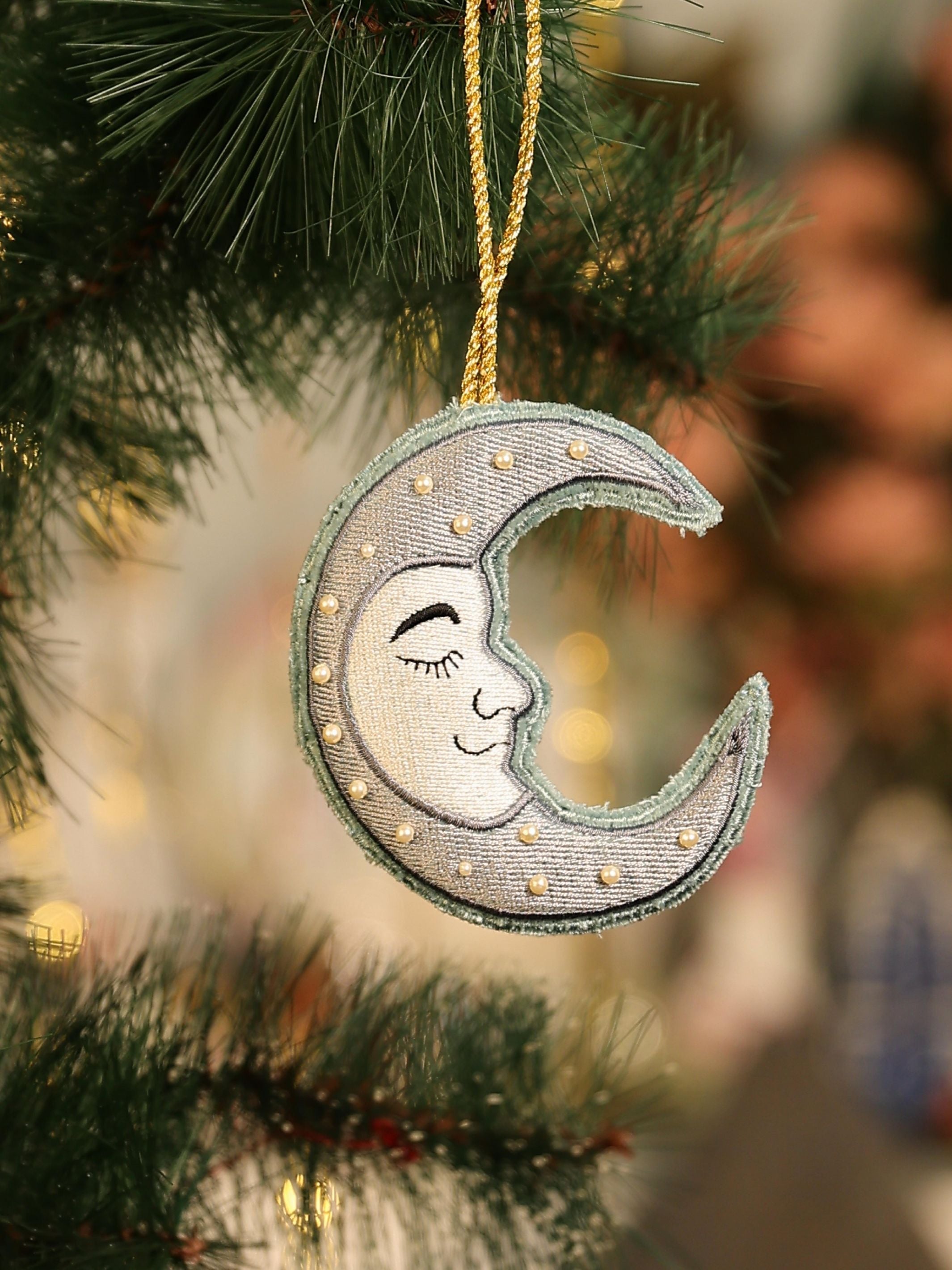 Celestial Christmas Fabric Ornaments