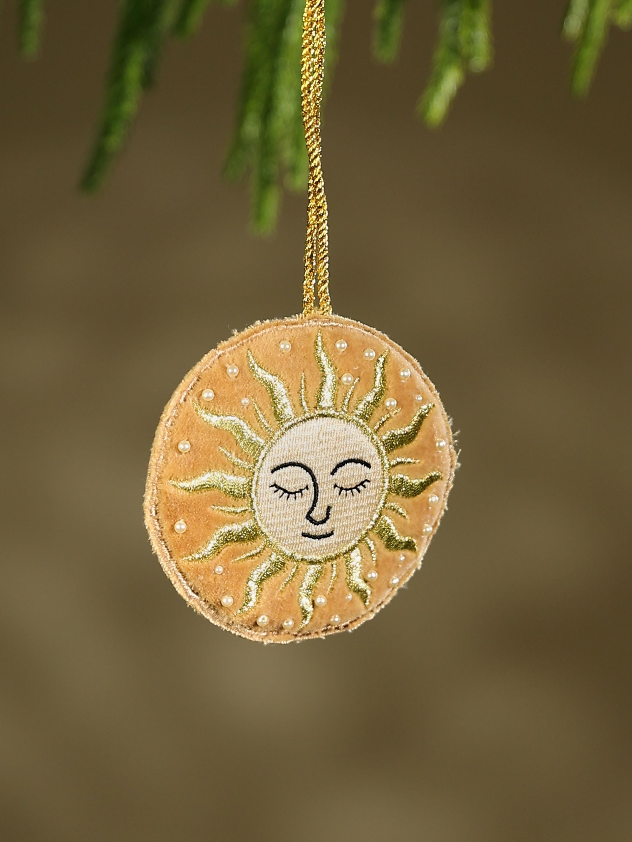 Celestial Christmas Fabric Ornaments