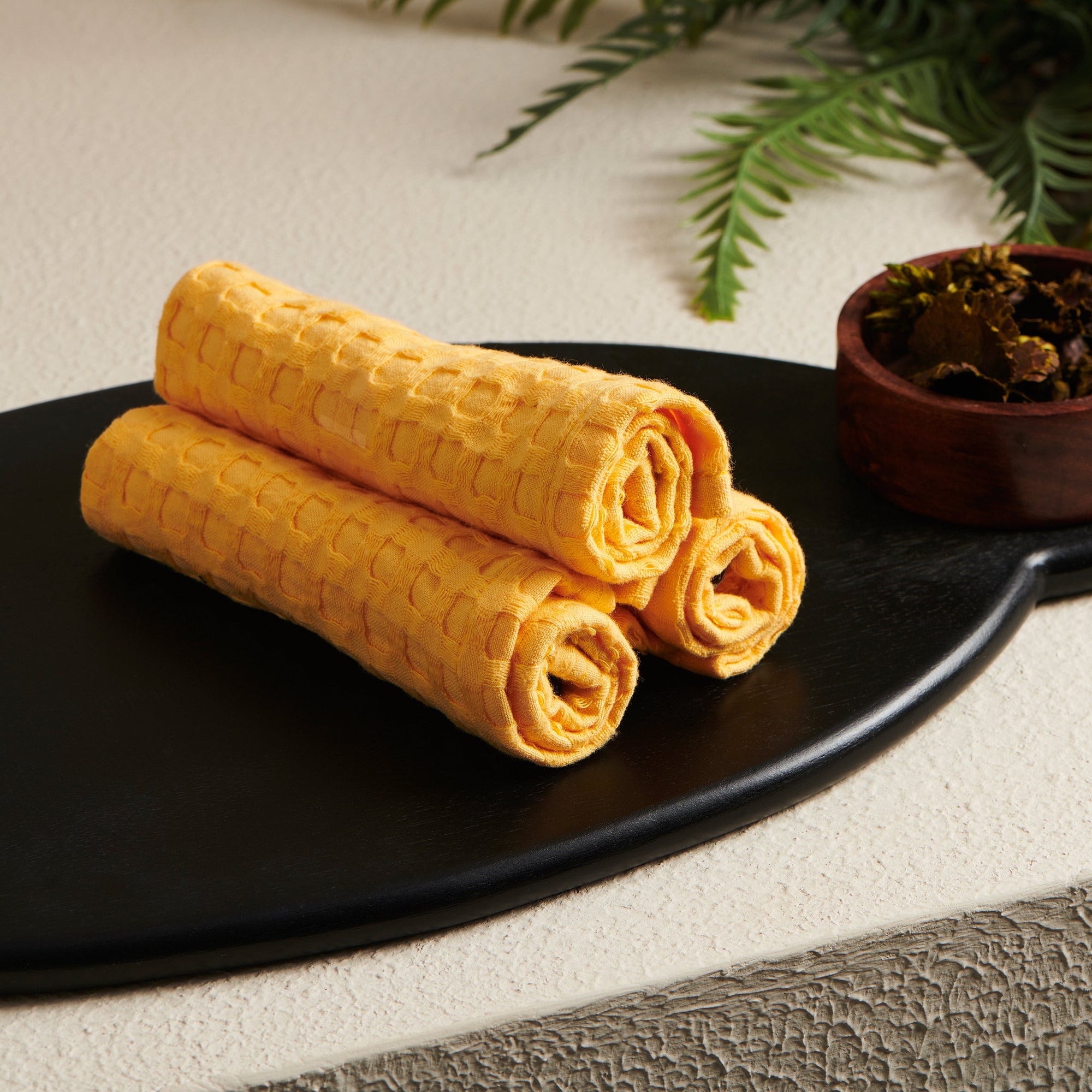 Sunflower | Cotton | Waffle | Face Towels - Set of 2