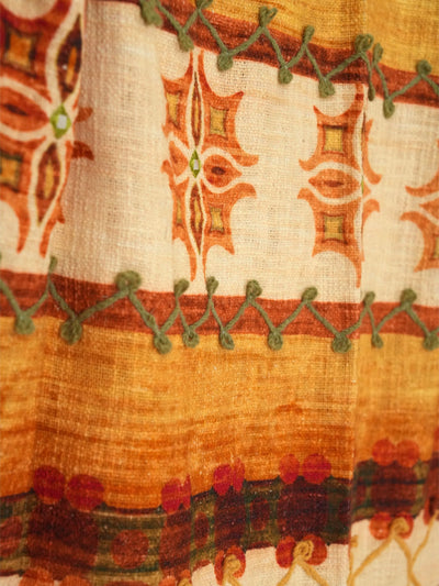 Sunset Bloom Embroidered Throw