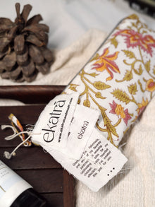Sustainable Cotton Travel Organizer - Pink Floral Small Pouch