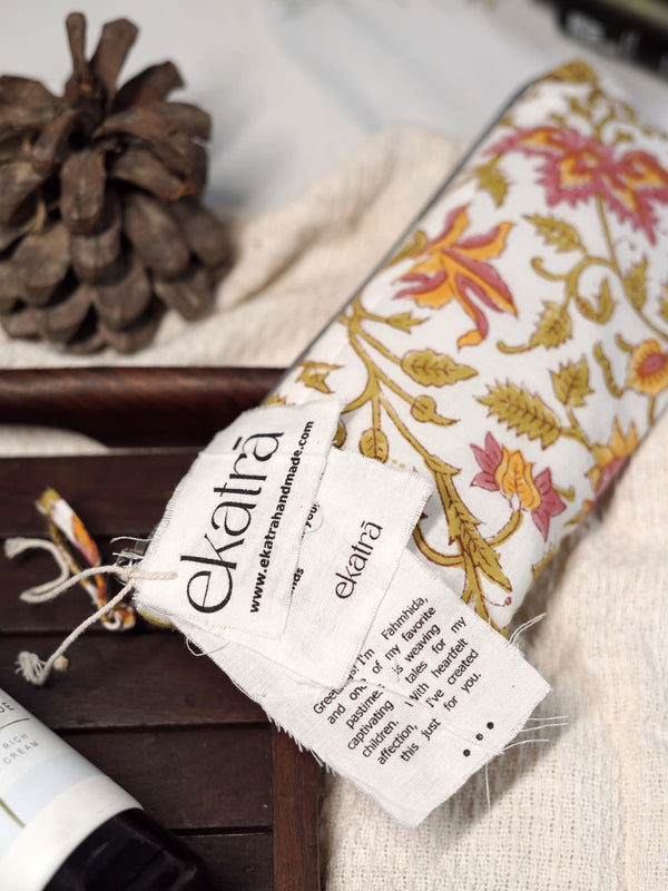 Sustainable Cotton Travel Organizer - Pink Floral Small Pouch