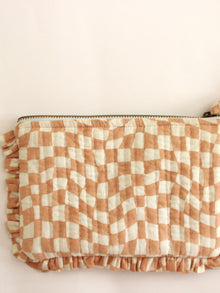 Cotton Travel Pouch - Sustainable Quilted Set of 3