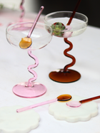 Swirl Cocktail Glasses - Amber