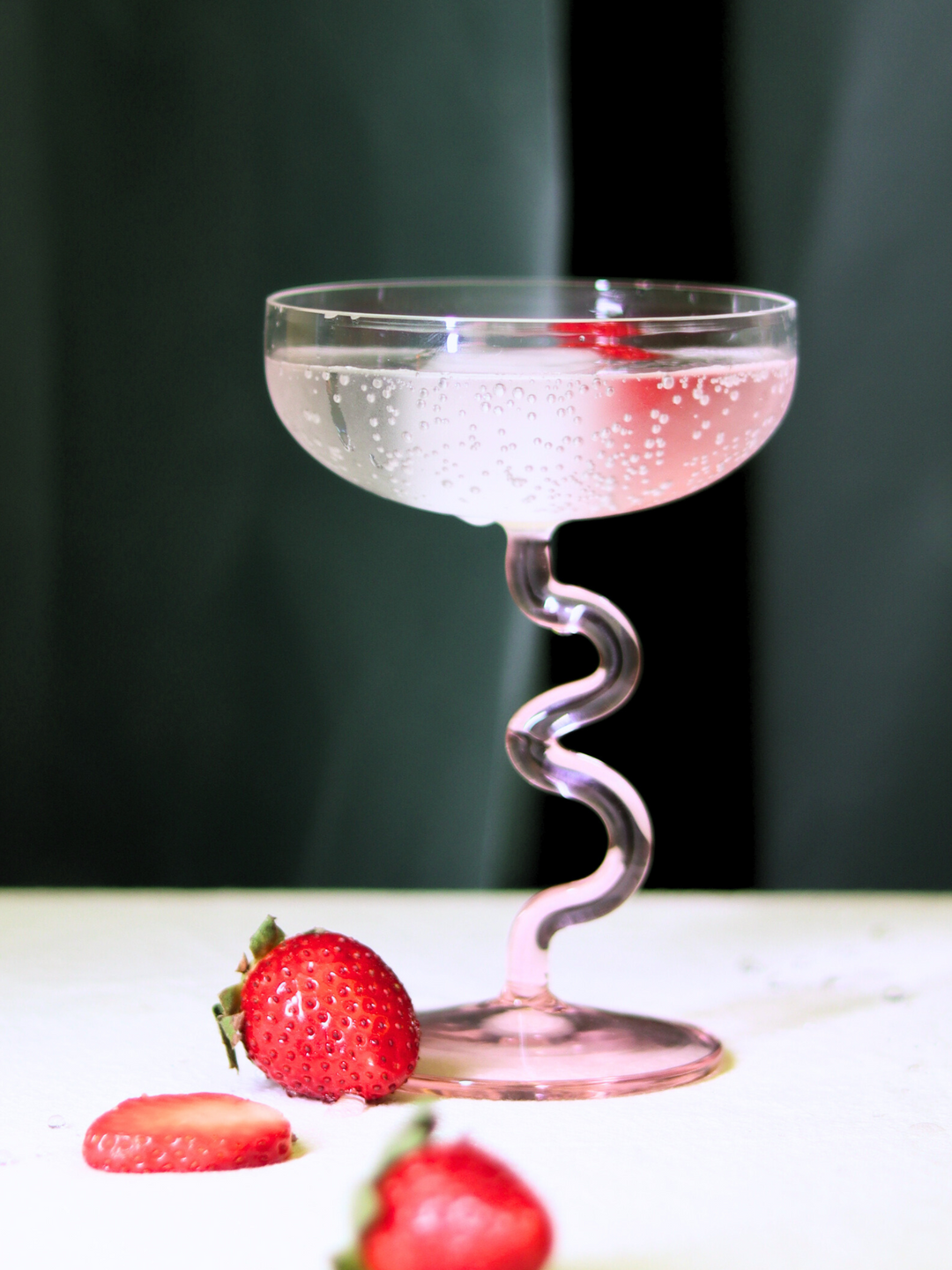 Swirl Cocktail Glasses - Pink