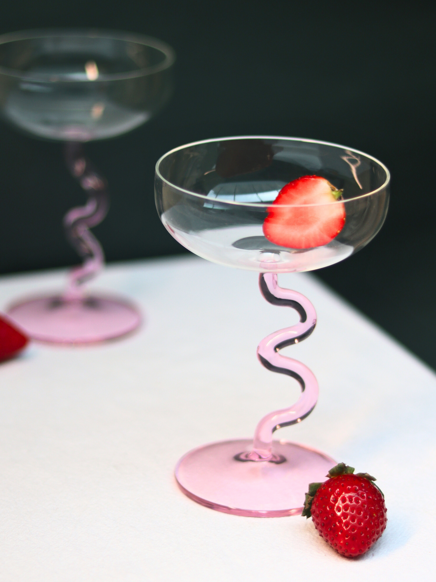 Swirl Cocktail Glasses - Pink