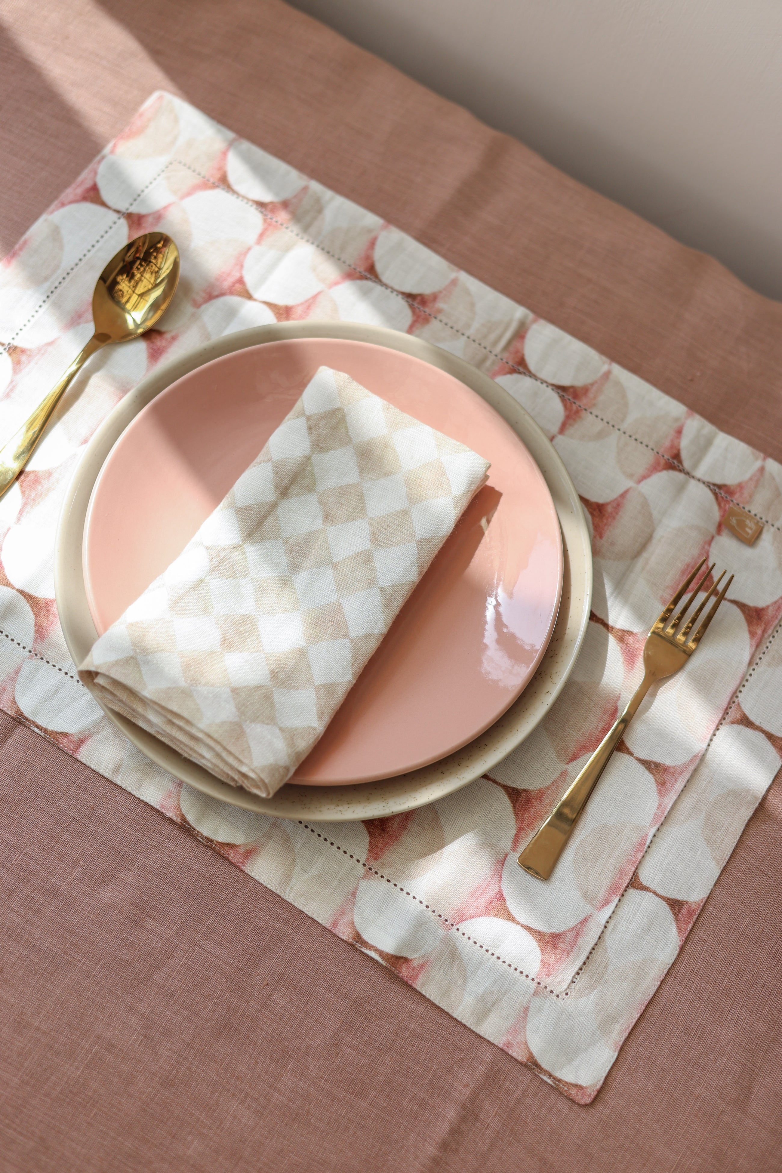 Table Napkin - Checker Beige