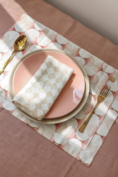 Table Napkin - Checker Beige