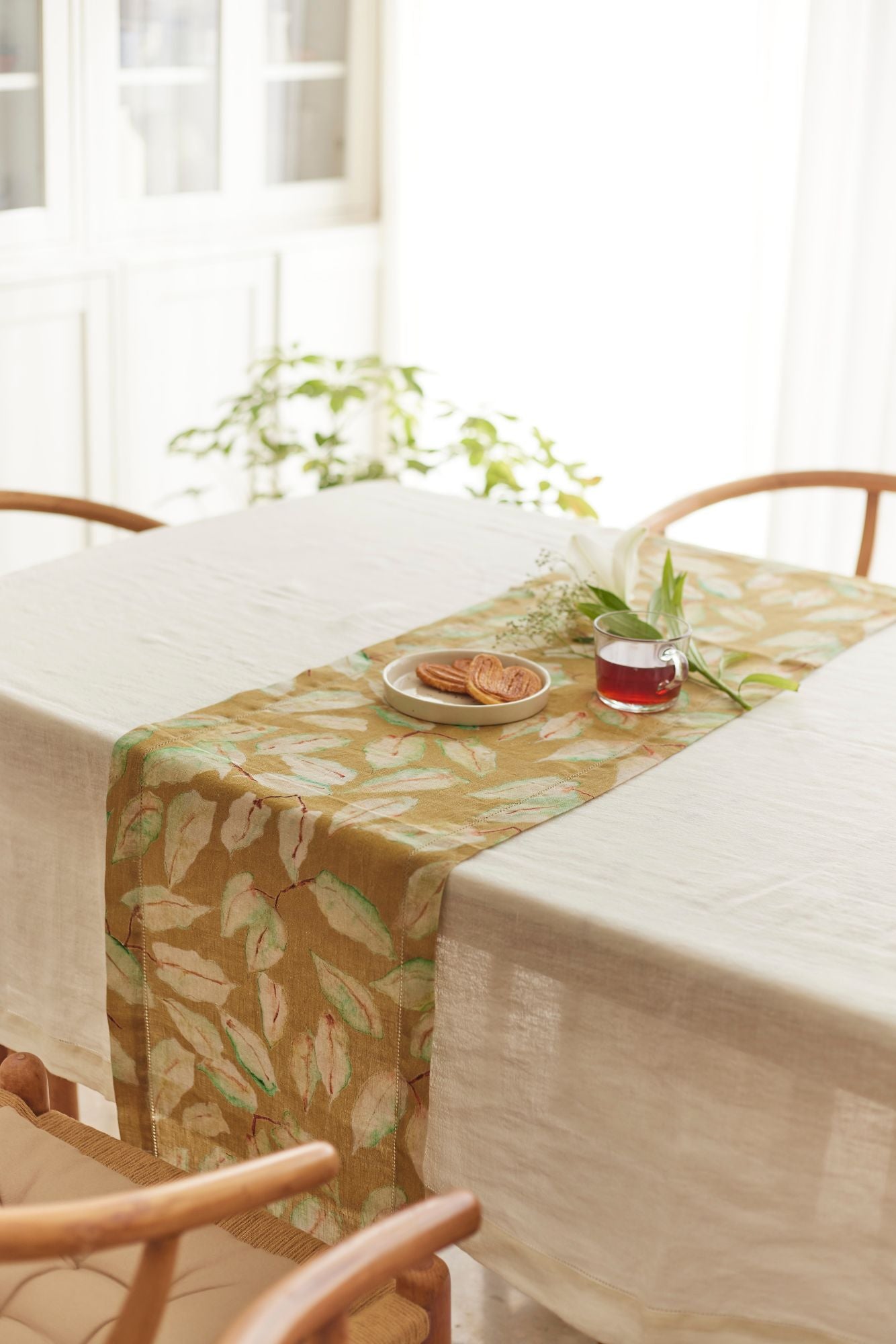 Ivory Linen Table Cover