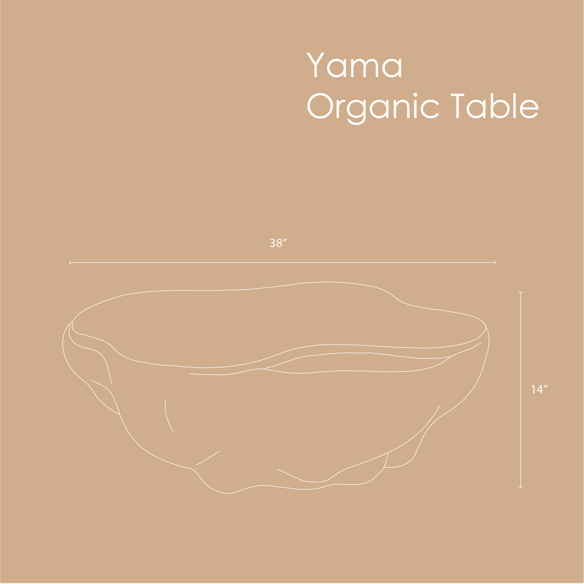 Bronze Gold Yama Organic Table