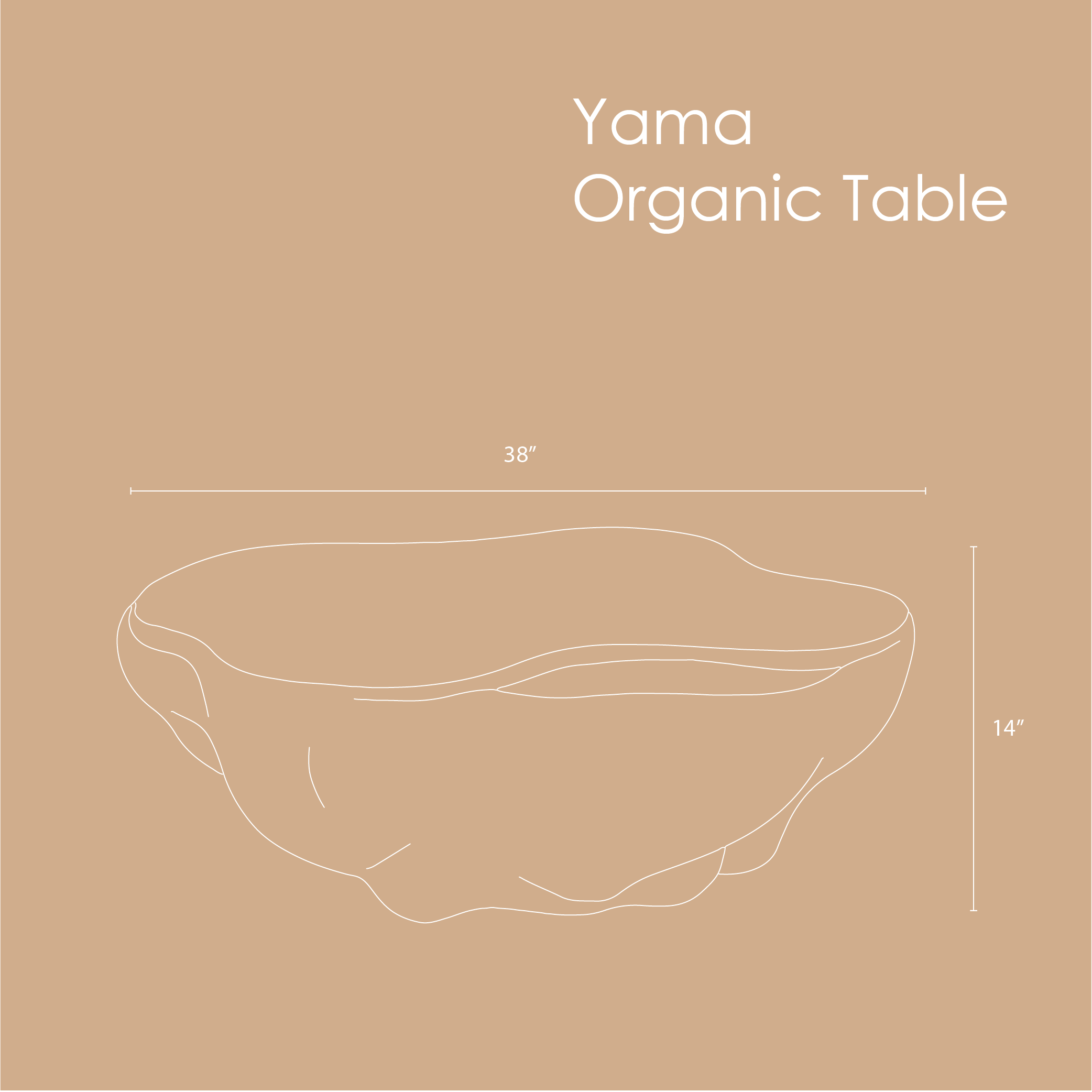 Bronze Gold Yama Organic Table