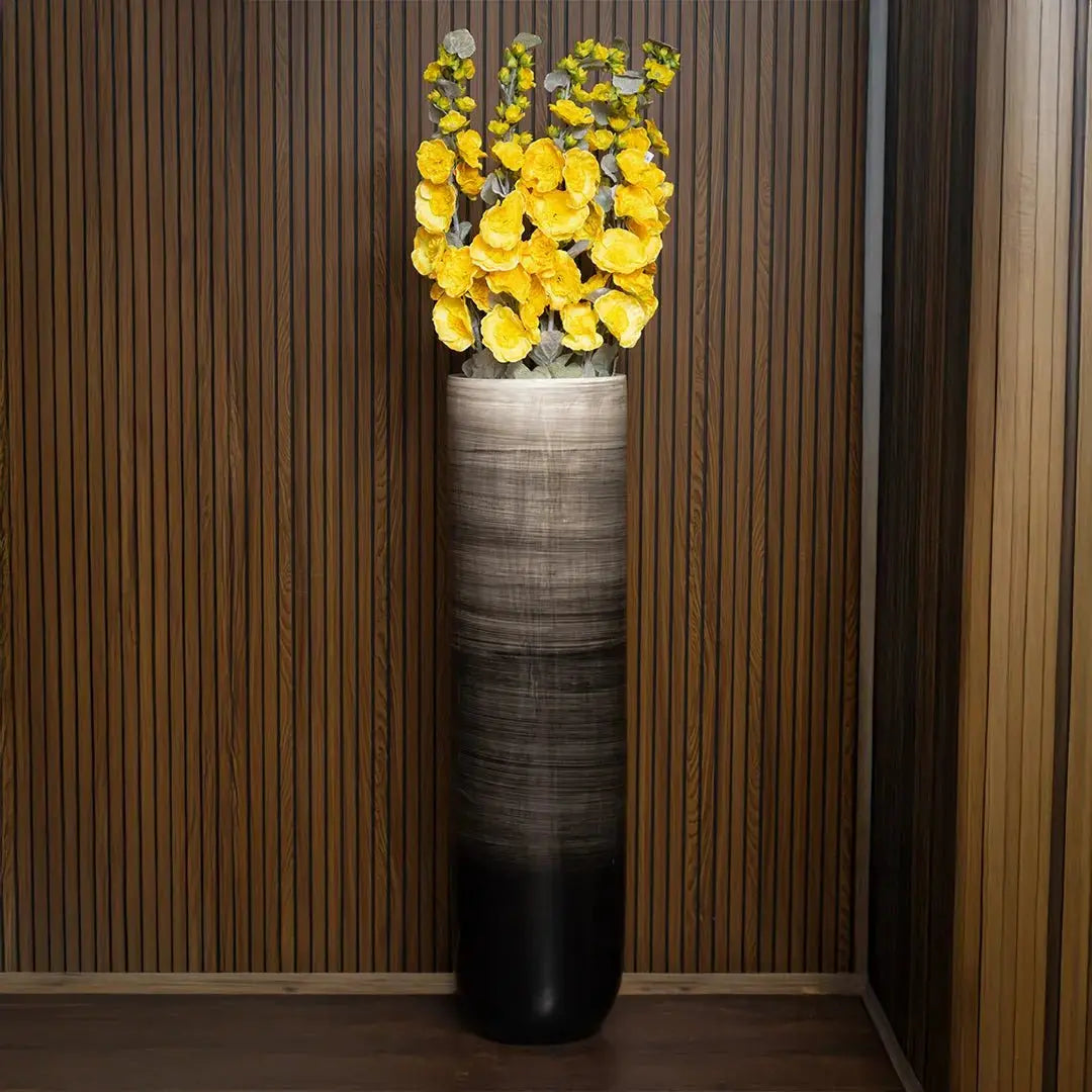 Tall Brushed Slate Flower Vase