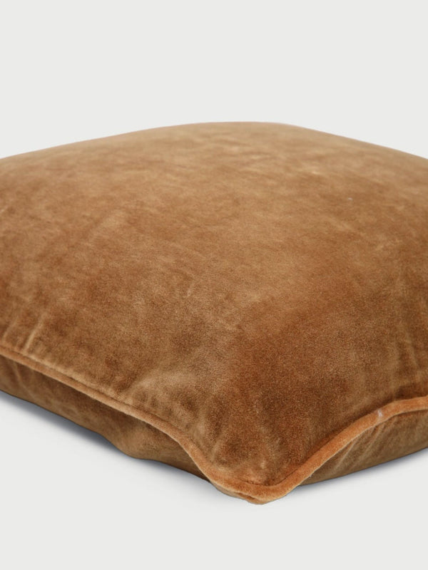 Tan Brown Velvet Cushion Cover